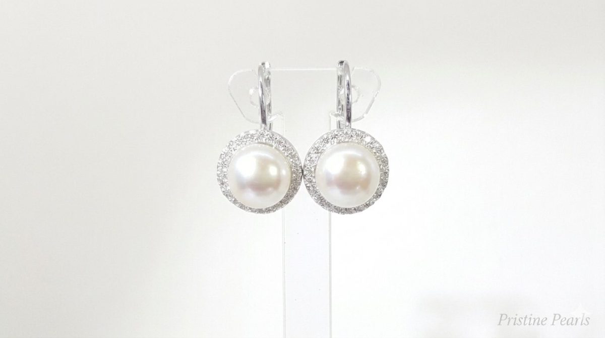 Fortuna - Sterling Silver Freshwater Pearl Cubic Zirconia - Earrings