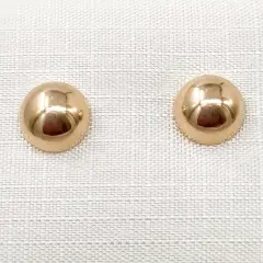 Faigy Yellow Gold Half Ball 8mm Earring