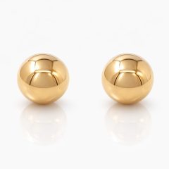 Elegant 9ct yellow gold ball stud earrings with a smooth, polished finish and natural sparkle.