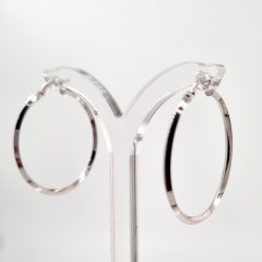 Fayth White Gold Hoop Earrings
