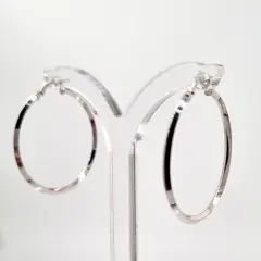 Fayth White Gold Hoop Earrings