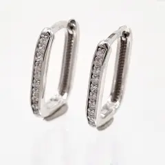 20221108_174524 Fabea White Gold Rectangular Huggies Cubic Zirconia