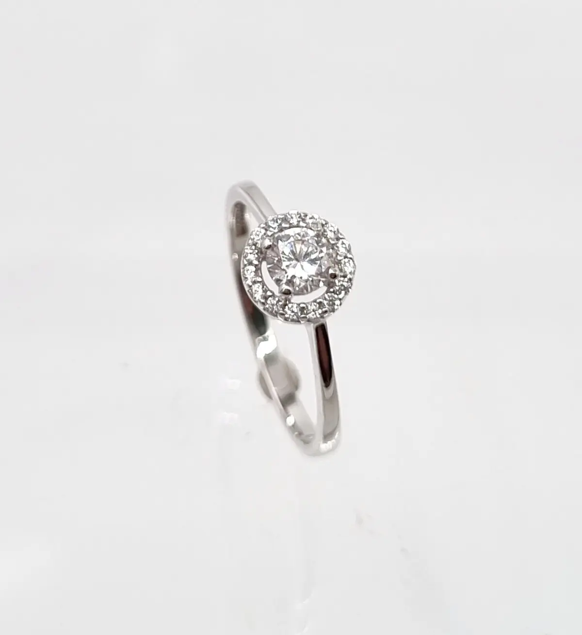Annie White Gold Cubic Zirconia Engagement Ring