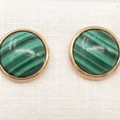 20221227_101828Frame Frame Yellow Gold Malachite Studs