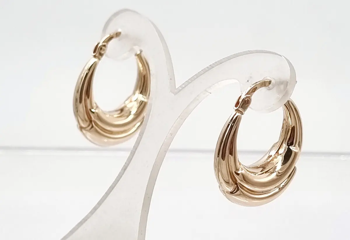 Fury Yellow Gold Hoop Earrings