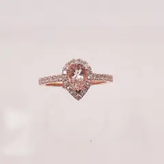Alina Rose Gold Morganite Lab Diamond Engagement Ring