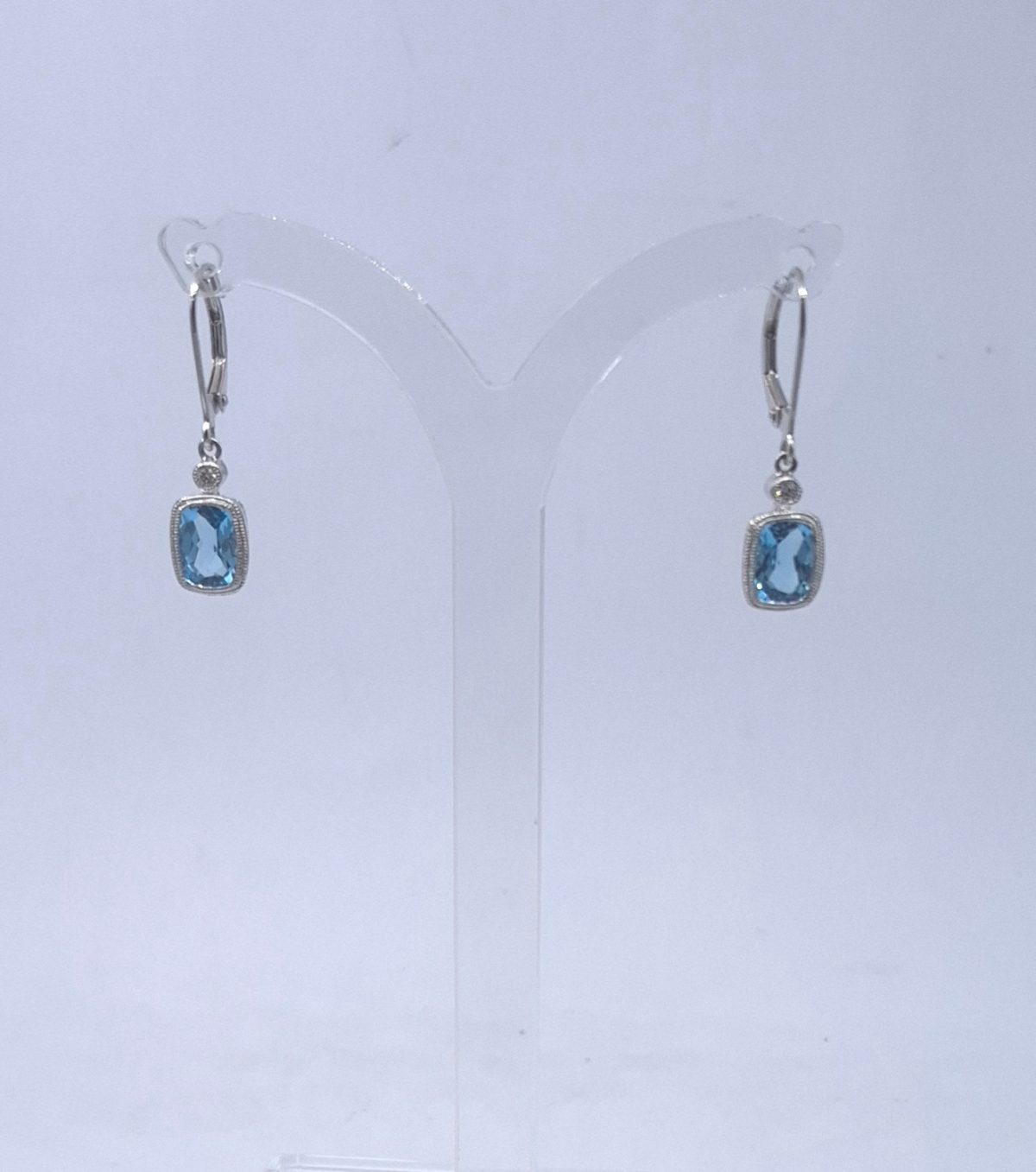 Frazia - White Gold Topaz Diamond - Earrings