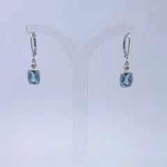 Frazia - White Gold Topaz Diamond - Earrings