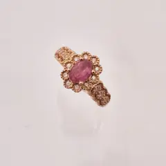 Cora - Rose Gold Pink Tourmaline Diamond - Ring