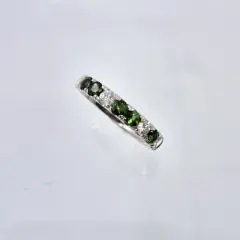 Bronwyn - White Gold Tourmaline Diamond - Ring