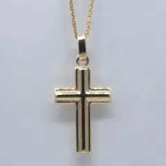 9ct. Yellow Gold Cross, 3cm long