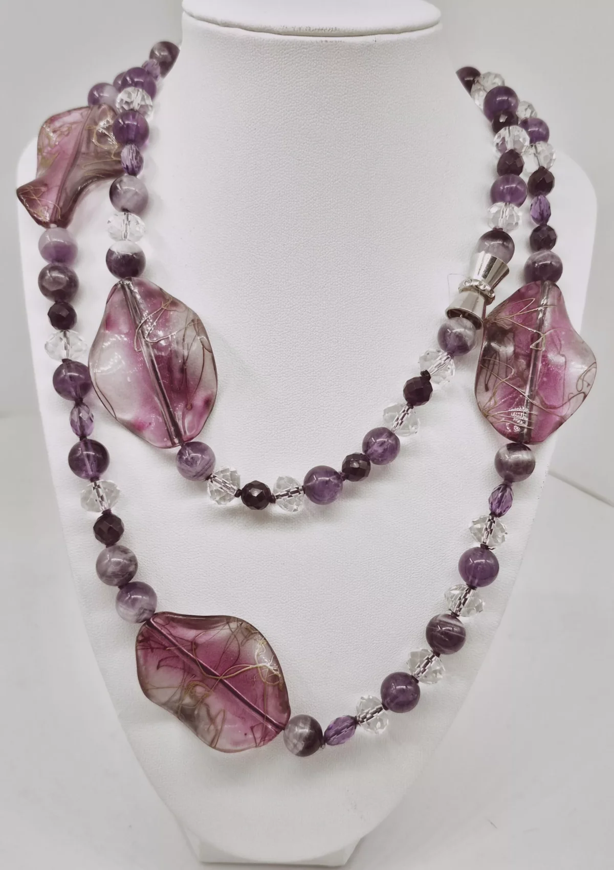 Henrika - Amethyst & Crystal - Necklace
