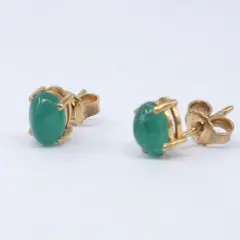 Fahndella - Yellow Gold Emerald - Earrings