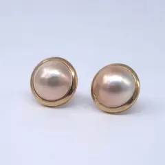 Felicia - Yellow Gold Mabe - Earrings