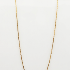 14ct Yellow Gold Anchor link necklace, with lobster clasp, 45cm long, suitable for pendant.